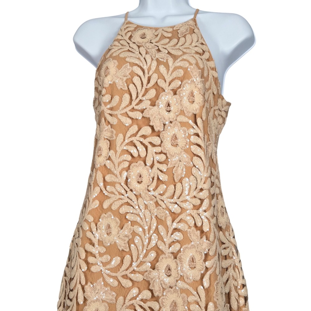 Belle Badgley Mischka NEW Women 2 Camilla Illusion Lace‎ Dress Maxi Sequin - Picture 9 of 9